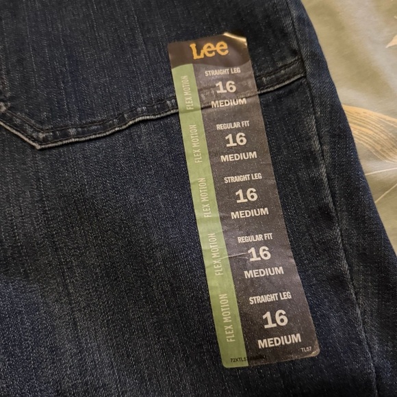 Lee Women's Dark Blue Straight Leg Jeans Size 16 Regular Fit - Picture 12 of 13